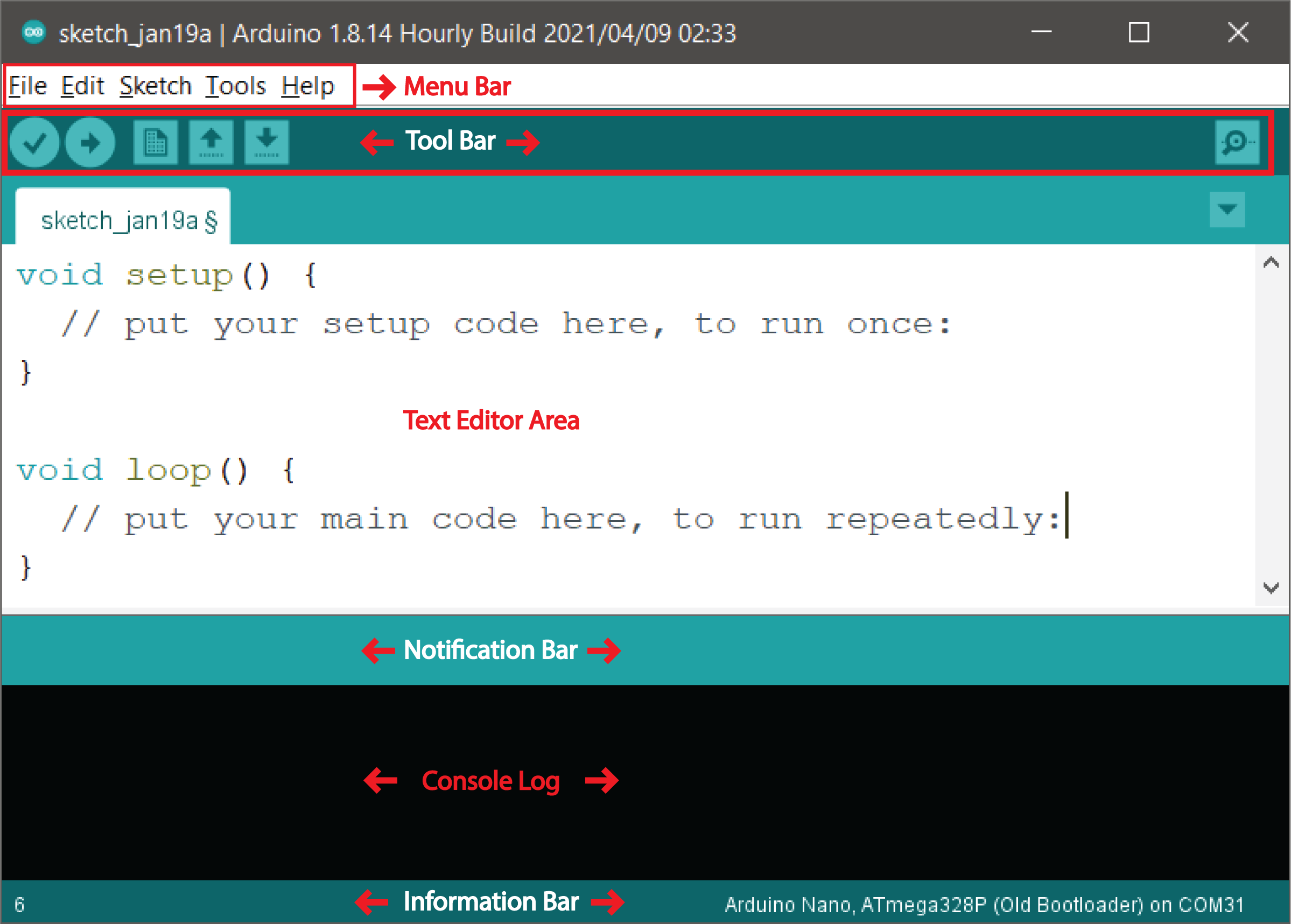 Arduino IDE components