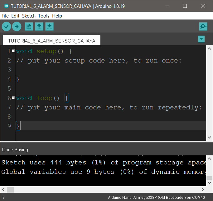 Arduino IDE Sketch Program