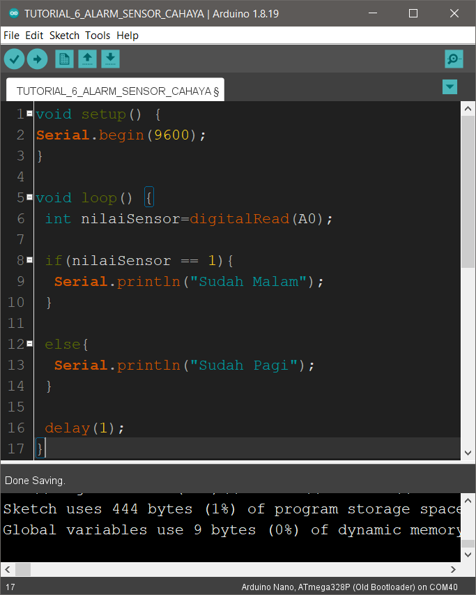 Arduino IDE Sketch Program