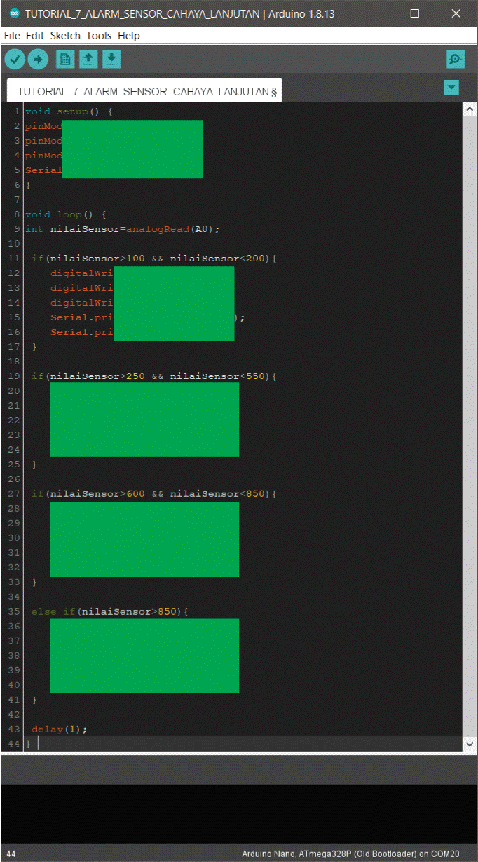 Arduino IDE Sketch Program